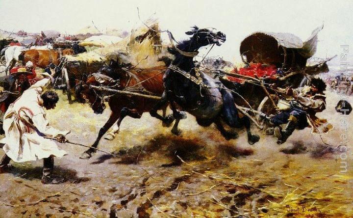 Josef von Brandt The Runaway Cart